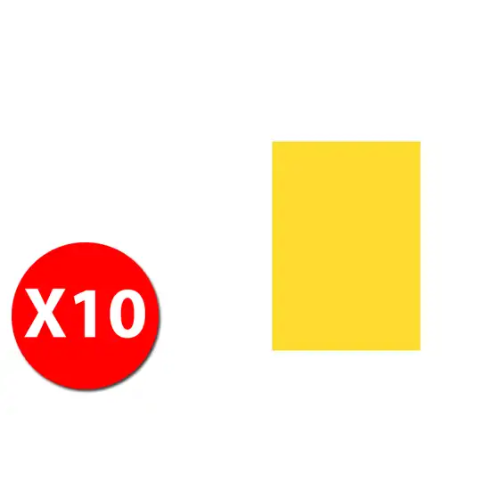 Monikids 23NIK151 - Eva Foam confezione 10 fogli da 2 mm - 40x61cm - Giallo A.N.S International - 1