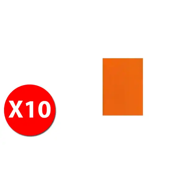 Monikids Eva Foam confezione 10 fogli da 2 mm 40x61cm Arancione 23NIK147 NikOffice - 2