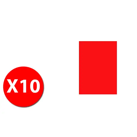 Monikids 23NIK146 - Eva Foam confezione 10 fogli da 2 mm - 40x61cm - Rosso  A.N.S International - 2