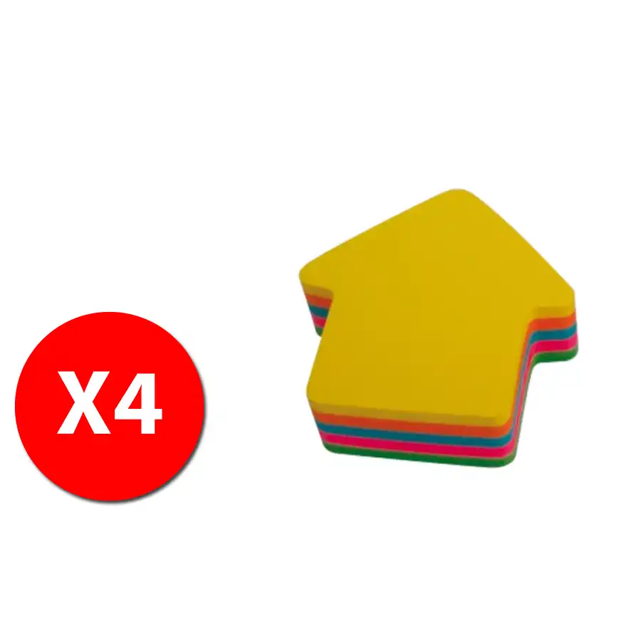 Memo Tip \"Freccia\"  30NIK027/1- 250 fogli colori ass. - 4 pezzi Originale - 1