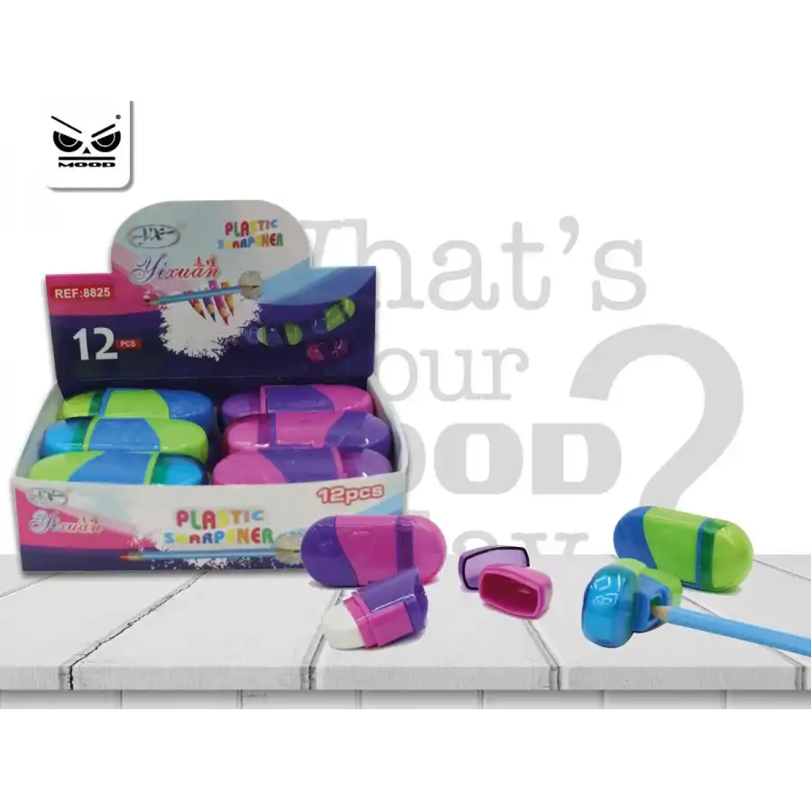 Mood ST5258 -Temperino / gomma due in uno - colori ass. - 4 pz Originale - 1