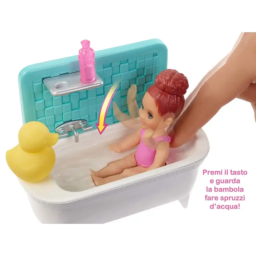 Barbie Skipper Babysitters Playset vasca da bagno Mattel - 2
