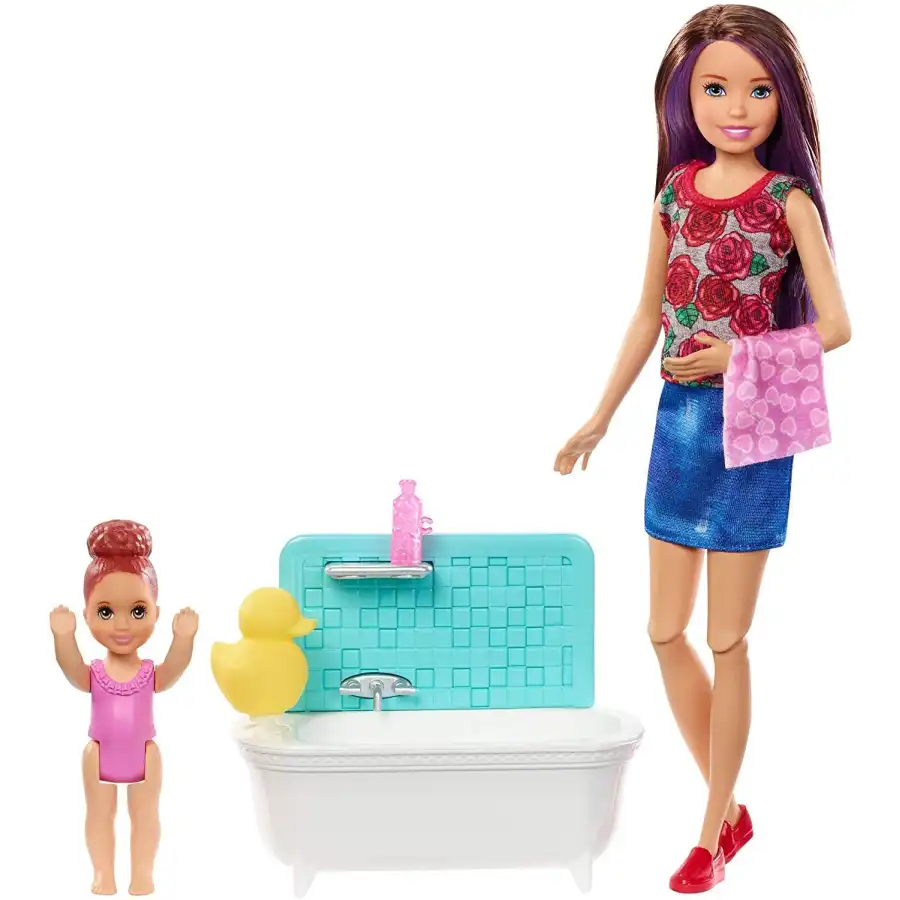 Barbie Skipper Babysitters Playset vasca da bagno Mattel - 3