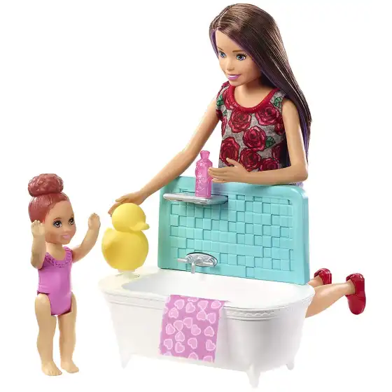Barbie Skipper Babysitters Playset vasca da bagno Mattel - 5