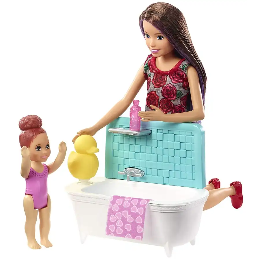 Barbie Skipper Babysitters Playset vasca da bagno Mattel - 5