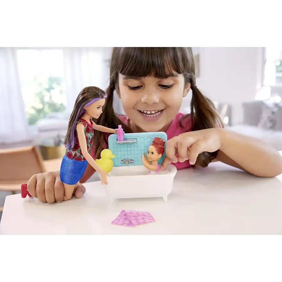 Barbie Skipper Babysitters Playset vasca da bagno Mattel - 7