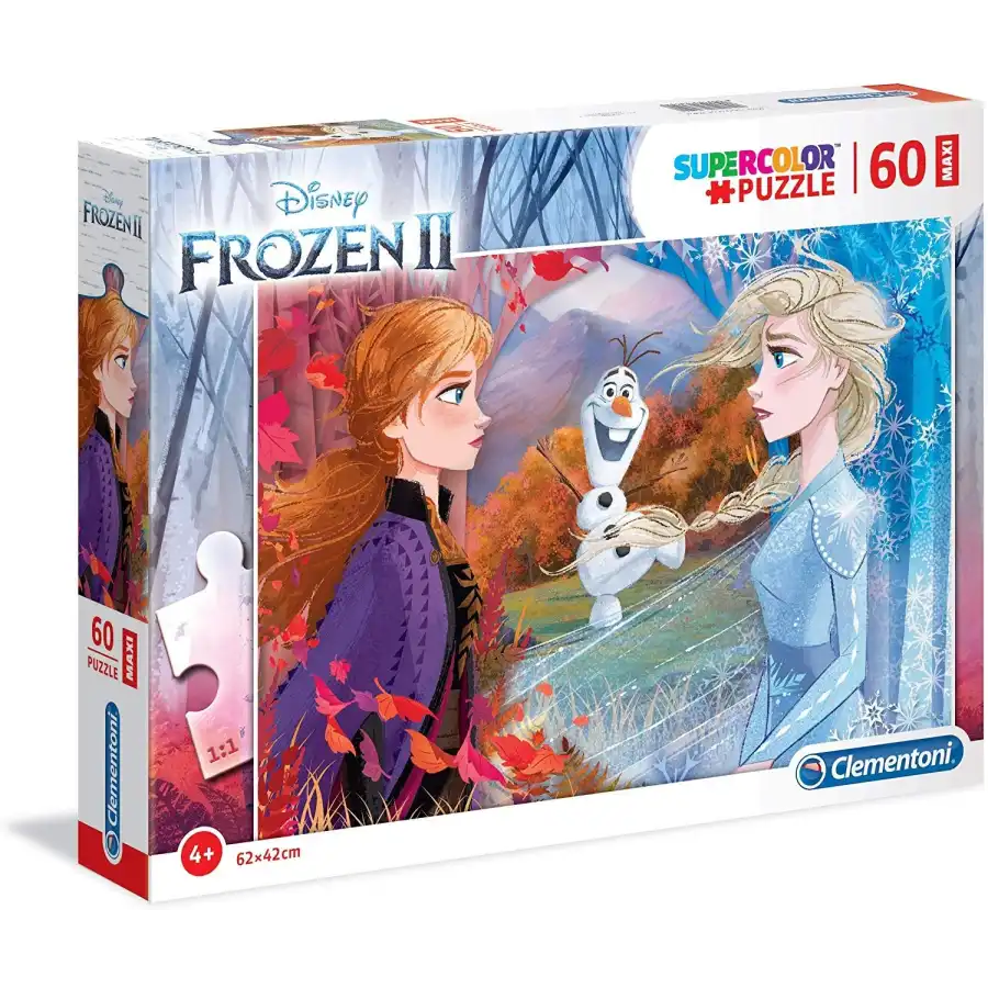 Supercolor Puzzle 60 Pezzi 26452 Disney Frozen 2 62x42cm Clementoni - 1