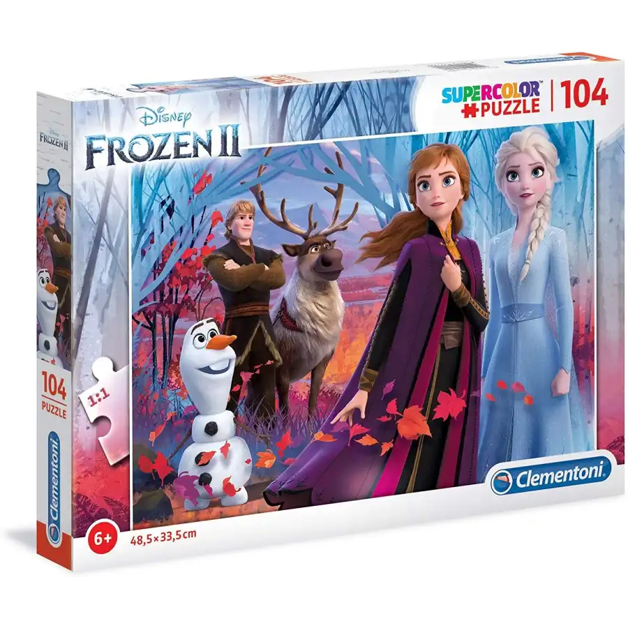Disney Frozen 2 Maxi Supercolor Puzzle 48,5 x 33,5cm 104 Pezzi 27274 Clementoni - 1