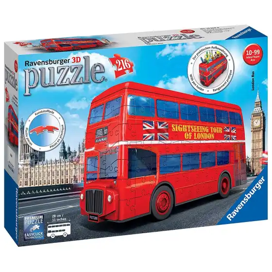 Puzzle 3D London Bus Portapenne 216 Pezzi 12534 Ravensburger - 3