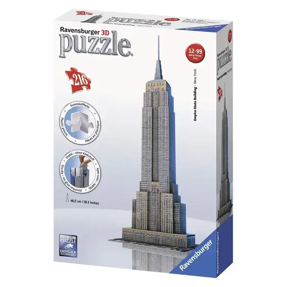 Puzzle 3D Empire State Building 216 Pezzi 12553 Ravensburger - 2