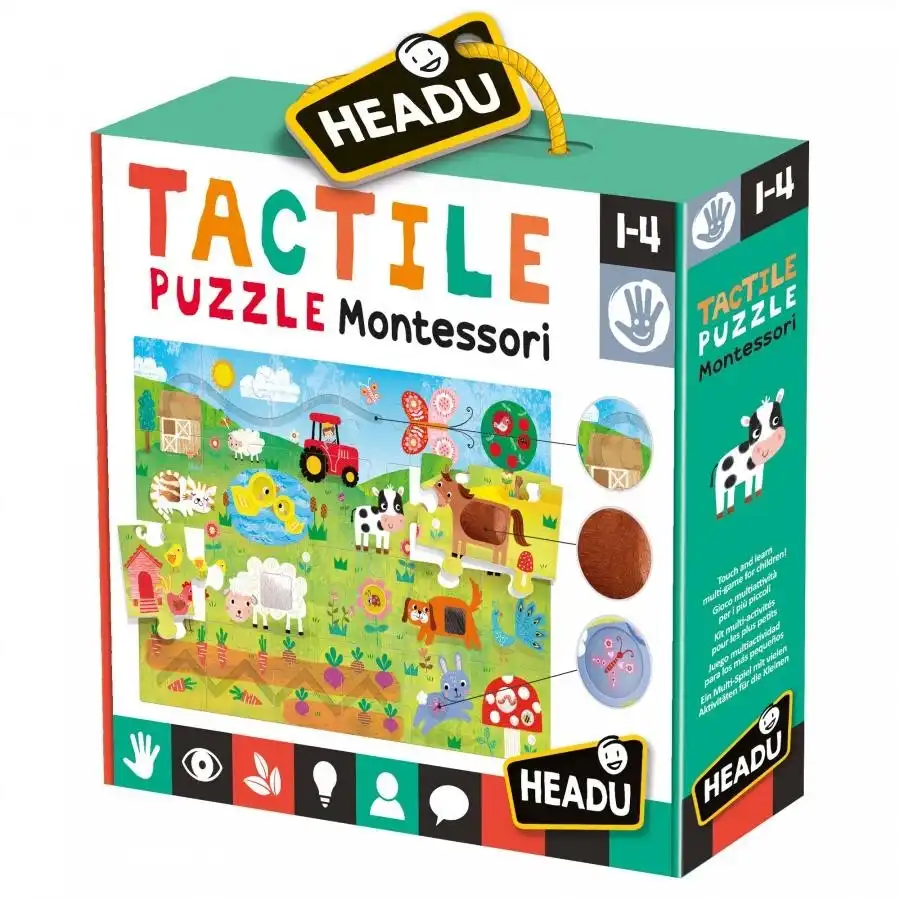 Tactile Puzzle Montessori Headu - 3