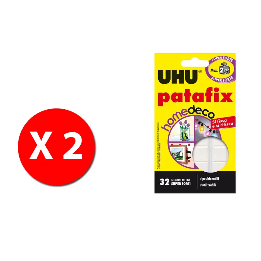 UHU Patafix Deco - Tampons adhésifs super résistants - 2 packs