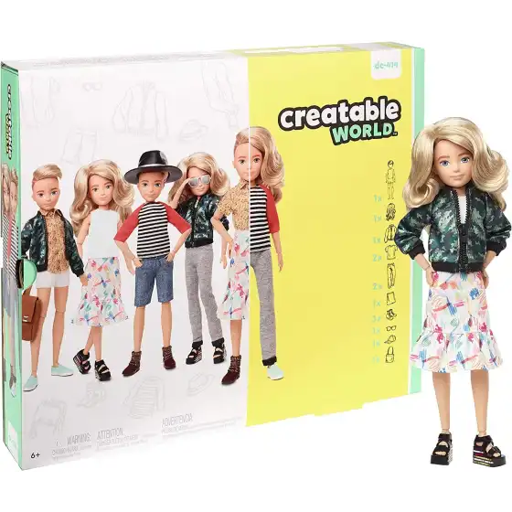 Creatable World Bambola Personalizzabile con Capelli Biondi GGT67 Mattel - 5