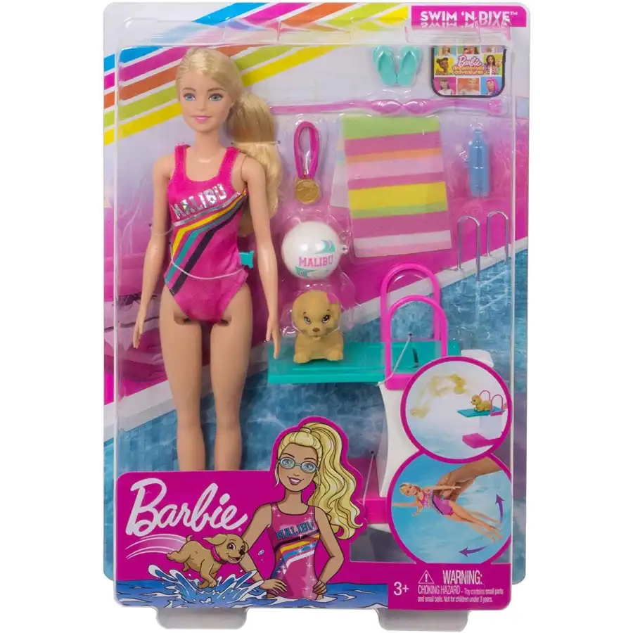Barbie Bambola Nuotatrice GHK23 Mattel - 1