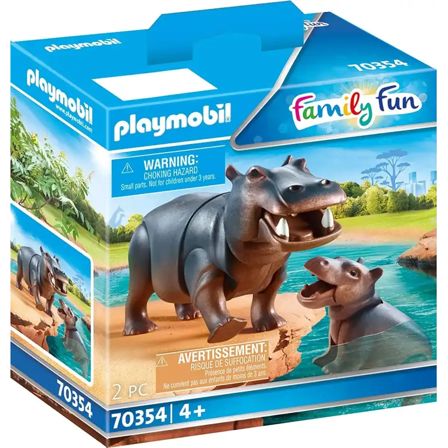 Playmobil Family Fun 70354 - Hippopotame avec louveteau