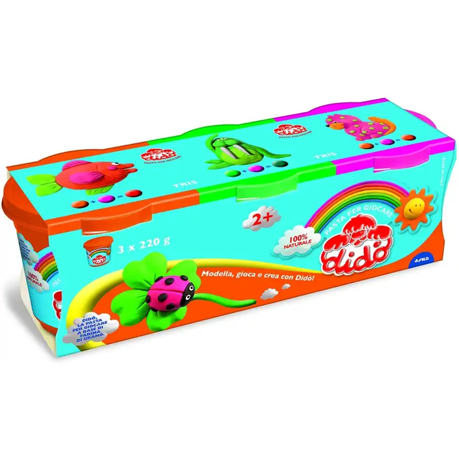 Didò Tris Barattoli 220g Arancione, Verde, Magenta 390461  Fila - 2