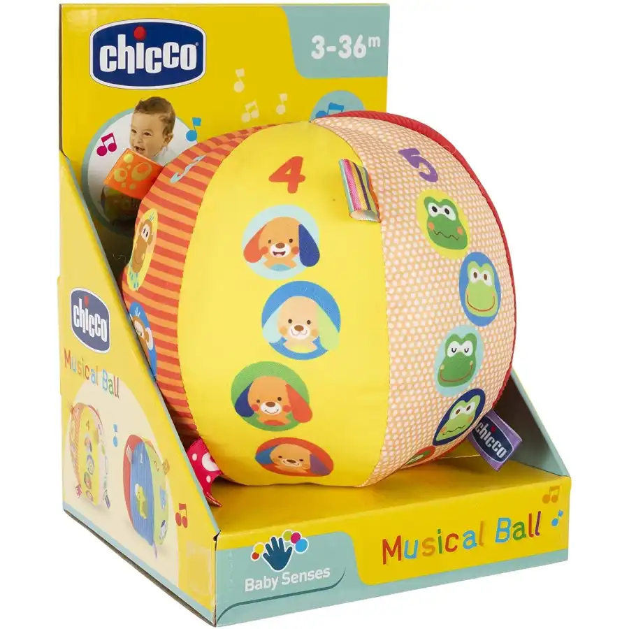 Palla musicale con numeri morbida soft Blu Chicco - 3