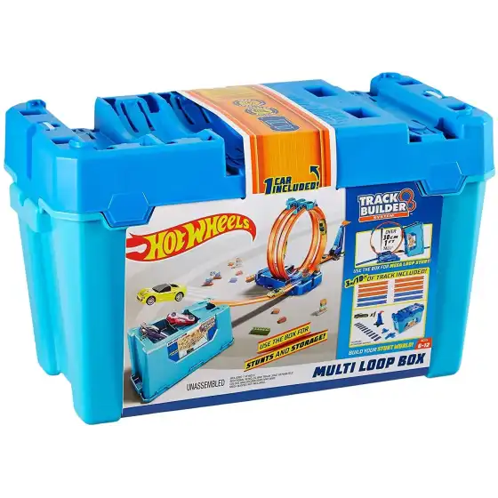 Hot Wheels-Playset Multi Lo op Track Builder with 3 Meters of Track to Create Interesting Routes FLK90 Mattel - 3