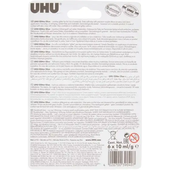 UHU Glitter Glue Original 6x10ml UHU - 11