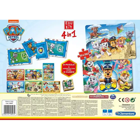 Edukit 4 in 1 Paw Patrol Set Puzzle e Giochi 18097 Clementoni - 5