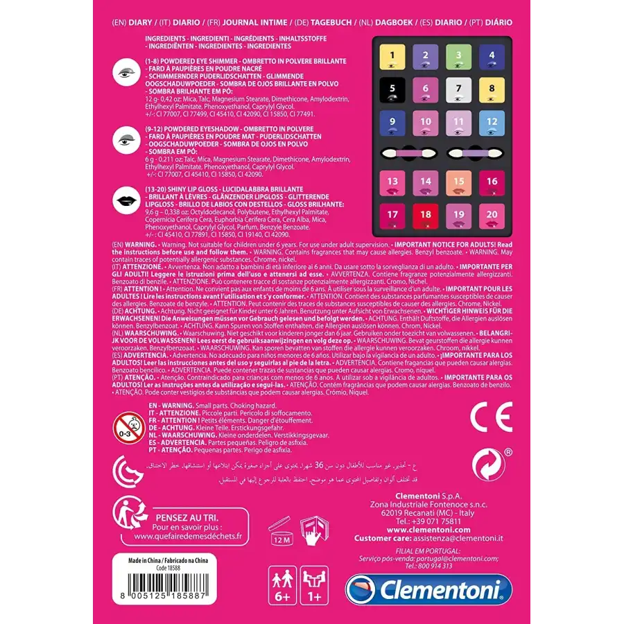 Crazy Chic Trousse Diario Make up 18588 Clementoni - 2