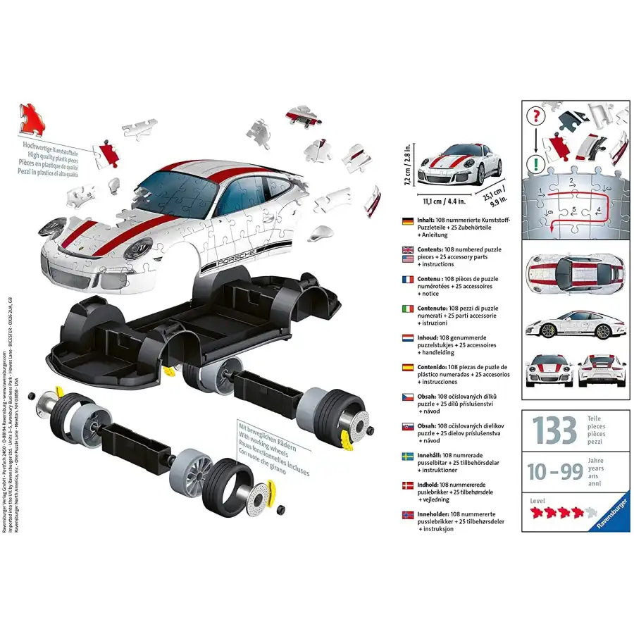 Puzzle 3D Porsche 911 Ravensburger - 7