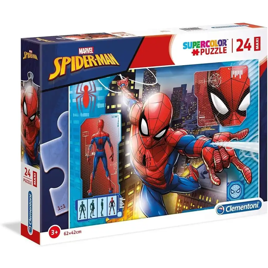 Spiderman Supercolor Puzzle 24 Maxi Pezzi 28507 Clementoni - 1