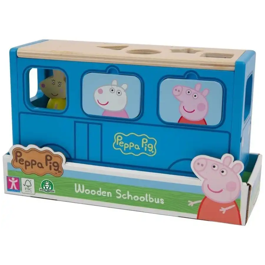 Peppa Pig Scuolabus in Legno Giochi Preziosi - 2