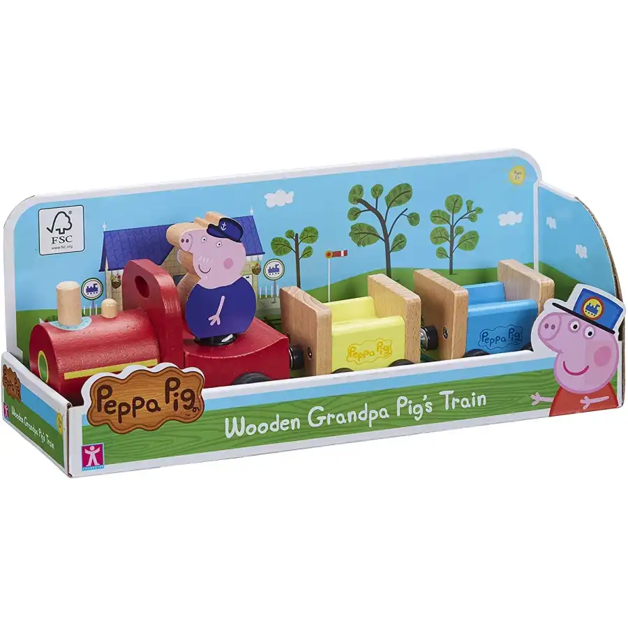Peppa Pig Grandpa Pig Train en bois