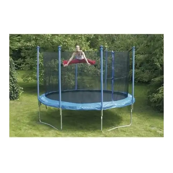 Trampolino Elastico con Scaletta e rete di sicurezza Diametro: 300cm Originale - 1