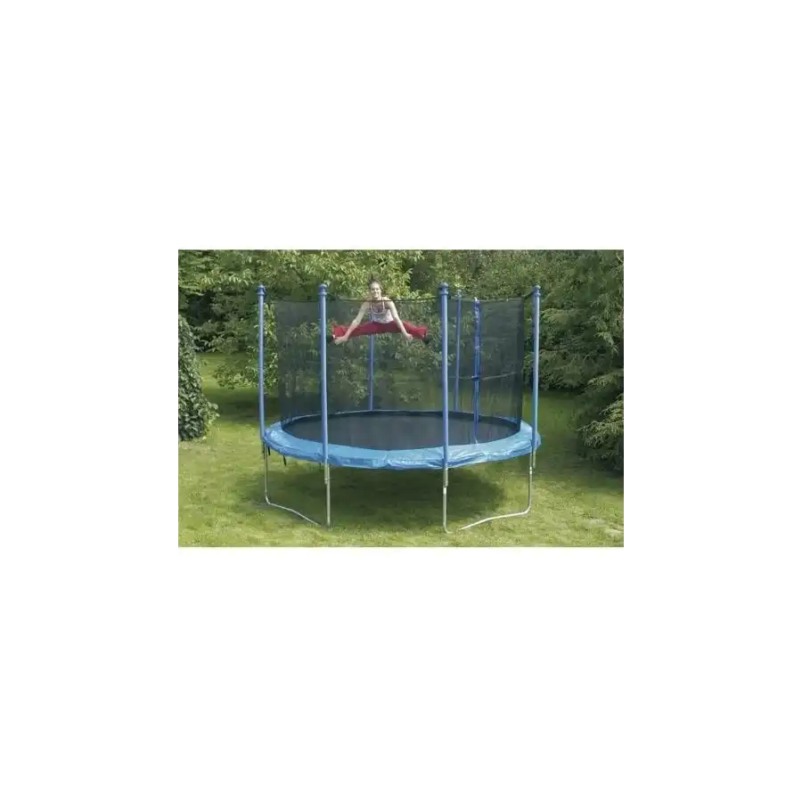 Trampolino Elastico con Scaletta e rete di sicurezza Diametro: 300cm Originale - 1