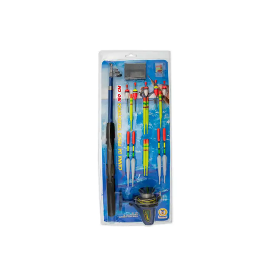 Canna da pesca 160cm con mulinello e accessori 66831 Teorema - 1