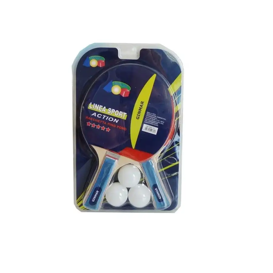 Set Racchette Ping Pong con 3 Palline Ginmar - 1