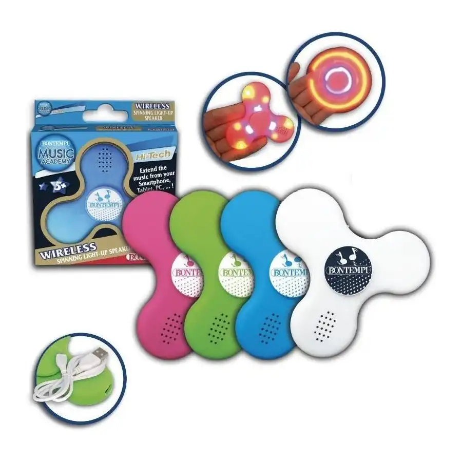 Fidget Spinner Cassa Wireless con Luci Colori Assortiti Bontempi - 1