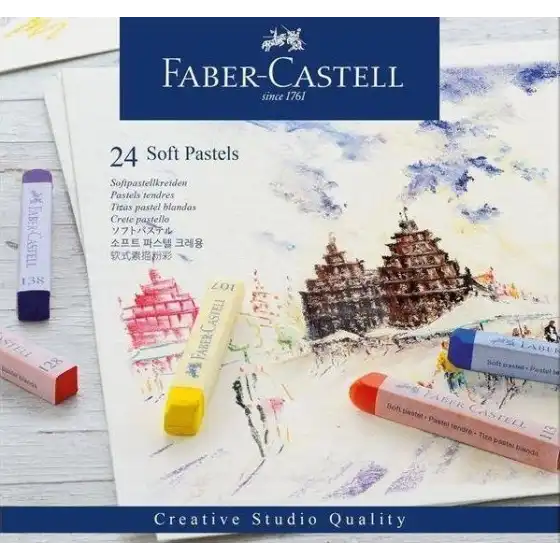 Pastelli Creta Soft Confezione 24 Colori Assortiti 128324 Faber Castell - 2