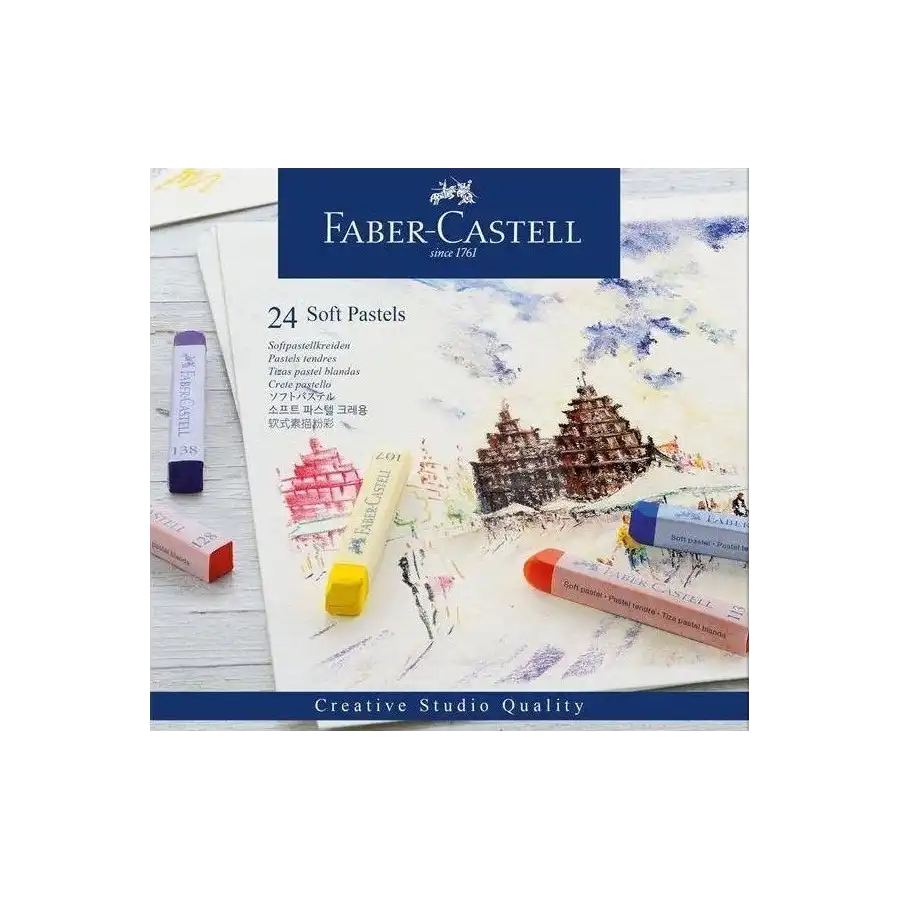 Pastelli Creta Soft Confezione 24 Colori Assortiti 128324 Faber Castell - 2