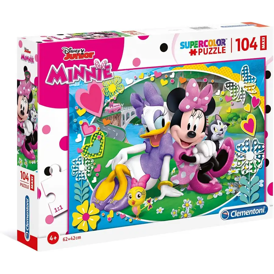Disney Minnie Supercolor Puzzle 104 Maxi Pezzi 23708 Clementoni - 1