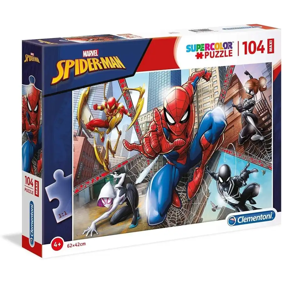 Spiderman Supercolor Puzzle 104 Maxi Pezzi 23734 Clementoni - 1