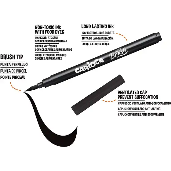 Pennarelli Calligrafici Super Brush 10Pezzi 42937 Carioca - 2