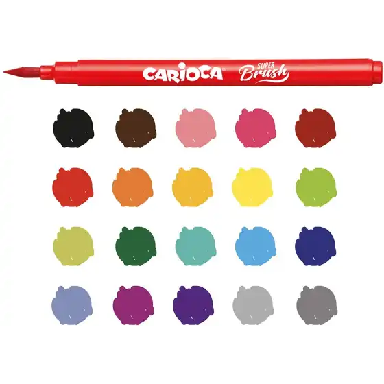 Pennarelli Calligrafici Super Brush 20 Pezzi 42968 Carioca - 2