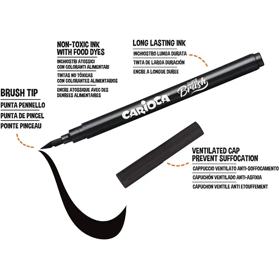 Pennarelli Calligrafici Super Brush 20 Pezzi 42968 Carioca - 4