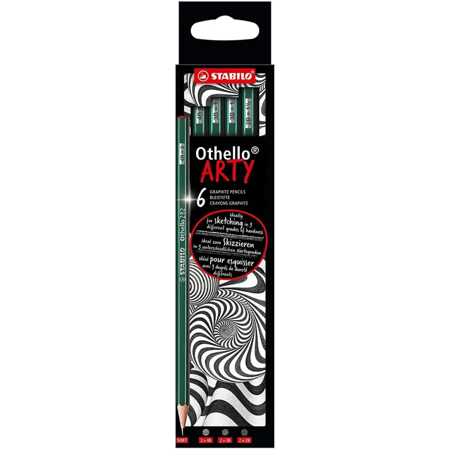 Matite in Grafite Othello Arty Soft da 6 Matite 282/6-21-1-20 Stabilo - 4