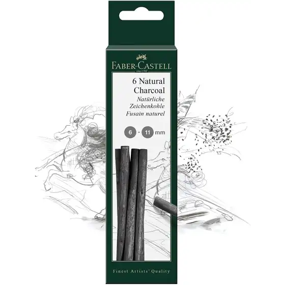 Carboncino Naturale 6-11mm Scatola 6 Pz 129398  Faber Castell - 5