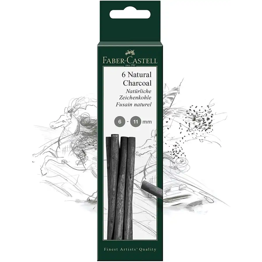 Carboncino Naturale 6-11mm Scatola 6 Pz 129398  Faber Castell - 5