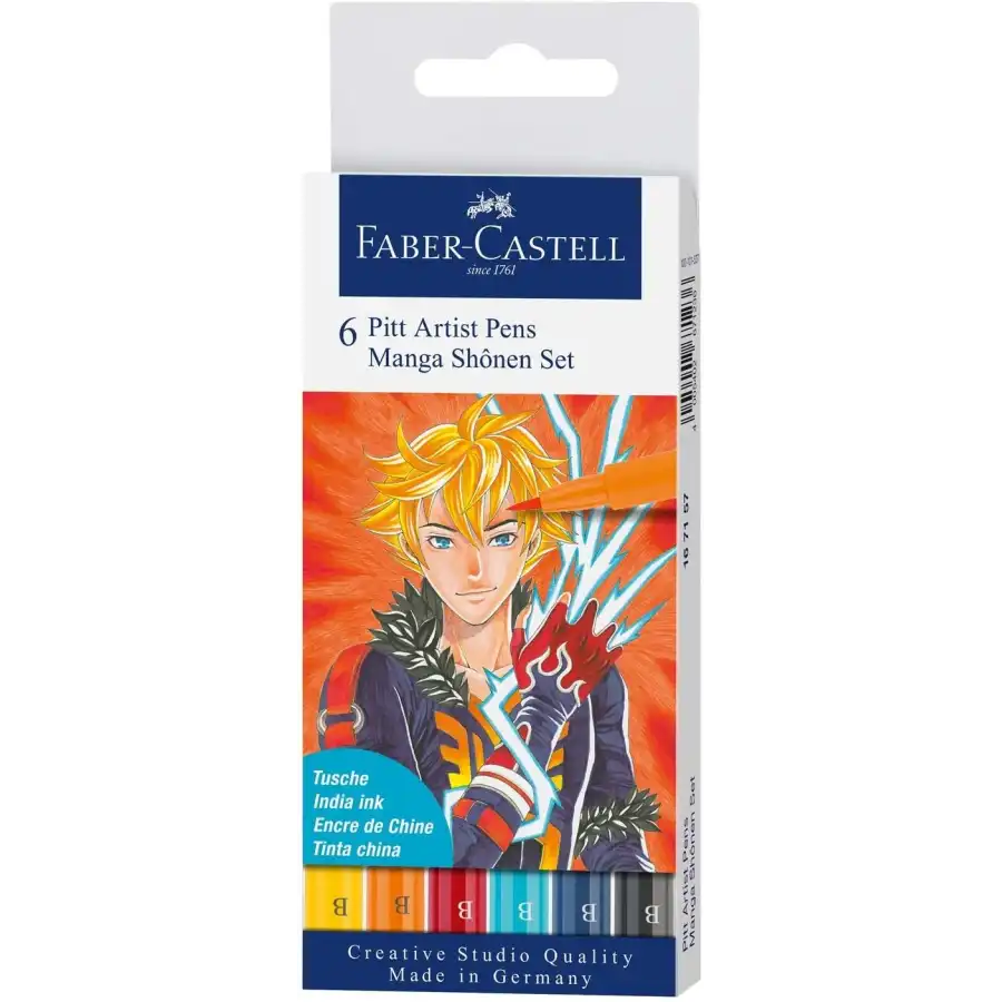 Penna Manga Pitt Artist Set 6 Pz 167157 Faber Castell - 1