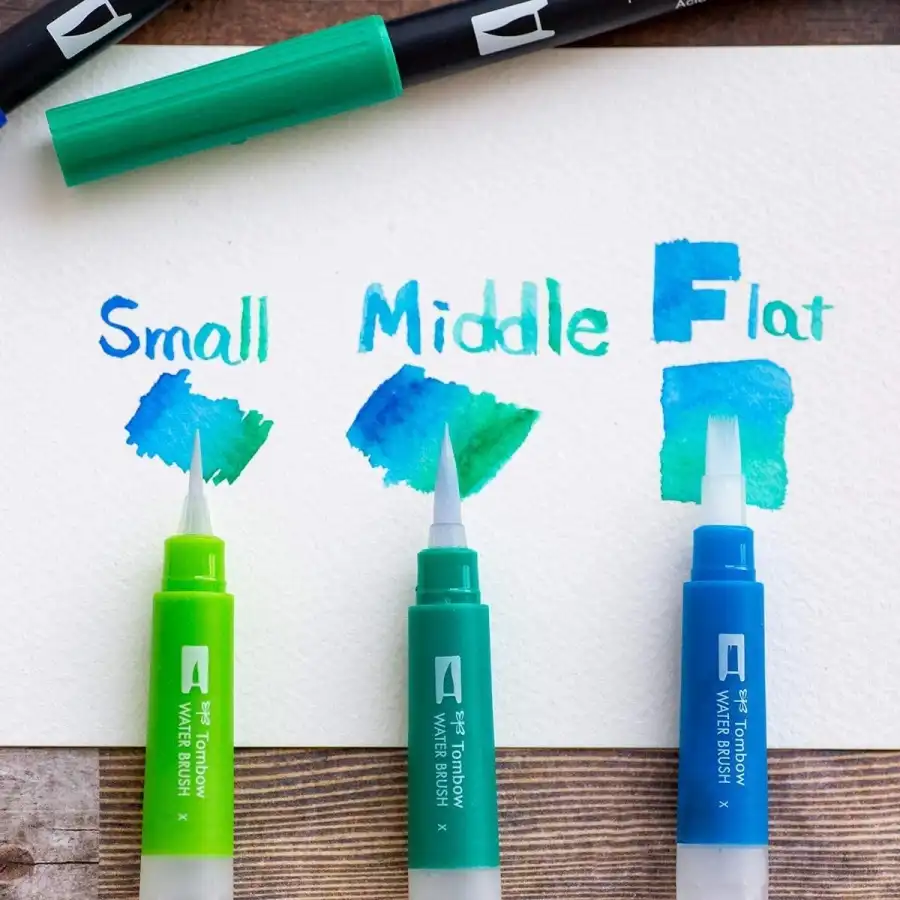 Pennello con serbatoio d'acqua punta media PWB-ME-1P Tombow - 3