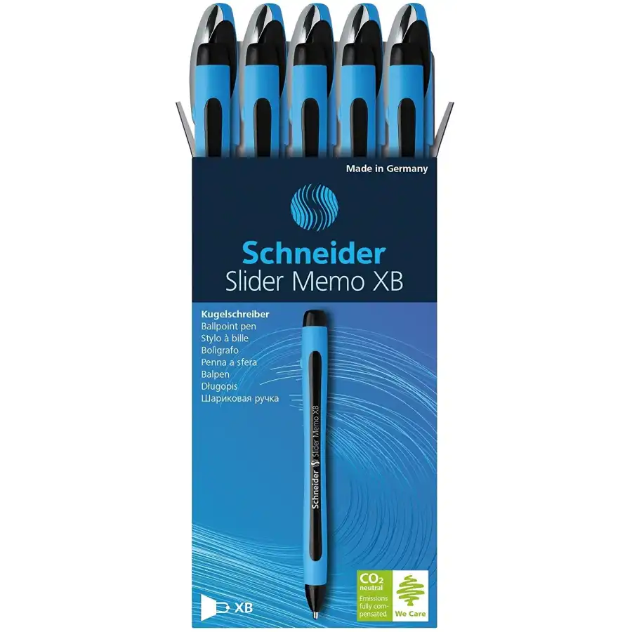 Penna a sfera Slider Memo XB - Nero - 10 pz Schneider  - 1