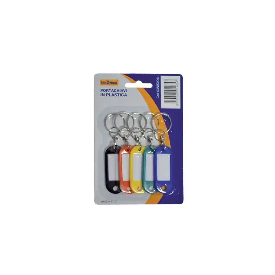 Portachiavi in plastica morbida 5Pz 03NIK006/1 NikOffice - 1