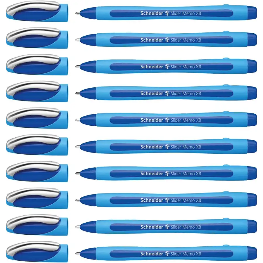 Penna a sfera Slider Memo XB - Blu - 10 pz Schneider  - 1
