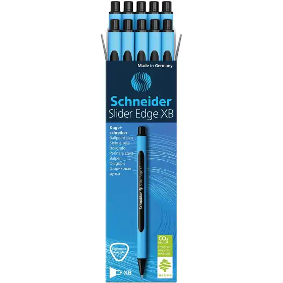 Penna a sfera Slider Edge XB - Nero - 10 pz Schneider - 1